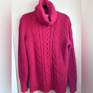 Cowl Turtleneck Cable Knit Sweater gap (Size L)